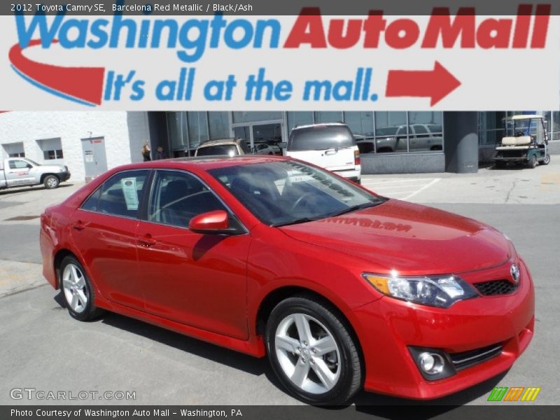 Barcelona Red Metallic / Black/Ash 2012 Toyota Camry SE