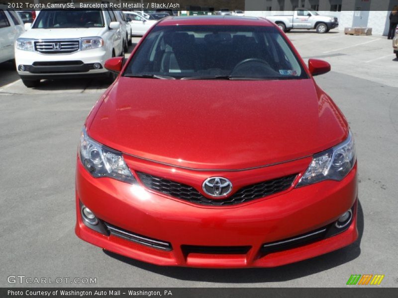 Barcelona Red Metallic / Black/Ash 2012 Toyota Camry SE