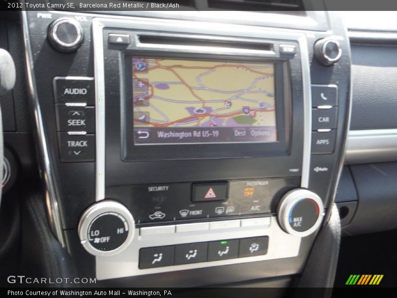 Barcelona Red Metallic / Black/Ash 2012 Toyota Camry SE