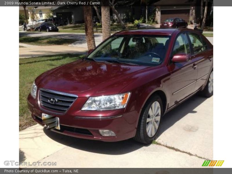 Dark Cherry Red / Camel 2009 Hyundai Sonata Limited