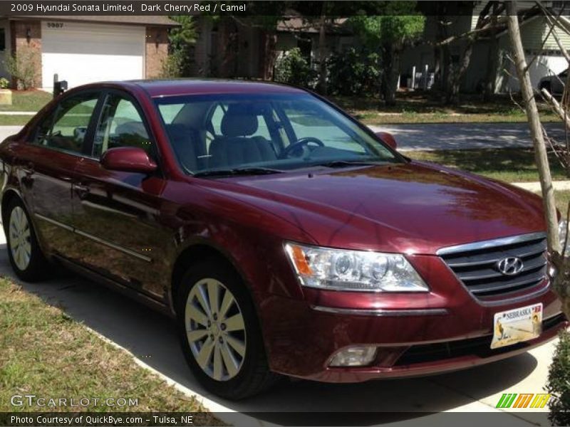 Dark Cherry Red / Camel 2009 Hyundai Sonata Limited