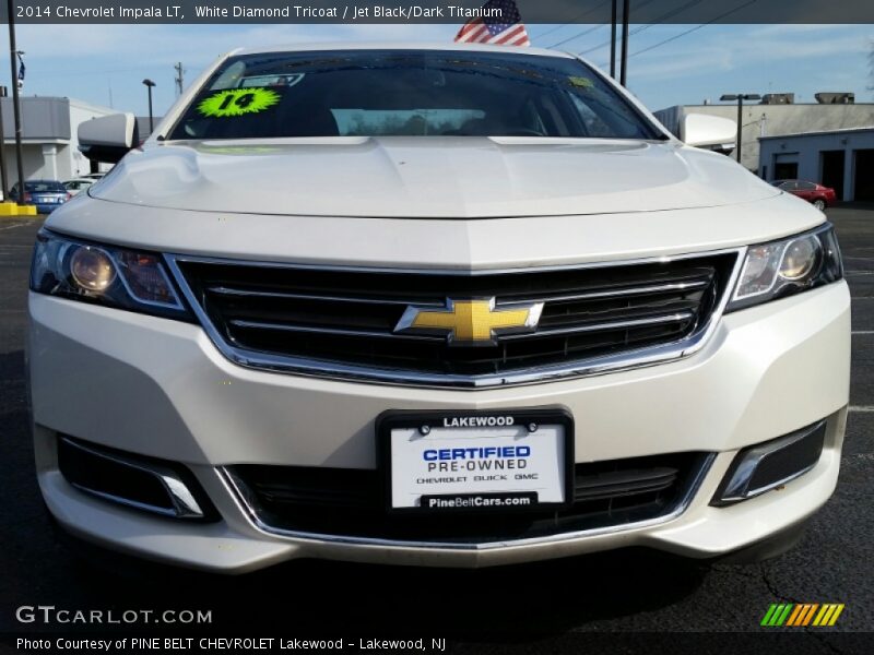 White Diamond Tricoat / Jet Black/Dark Titanium 2014 Chevrolet Impala LT