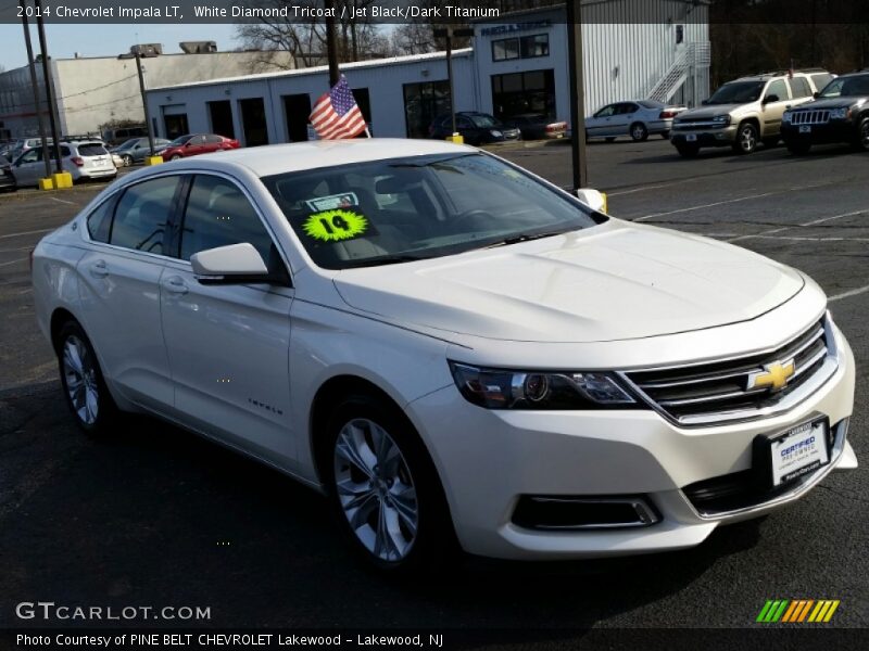 White Diamond Tricoat / Jet Black/Dark Titanium 2014 Chevrolet Impala LT