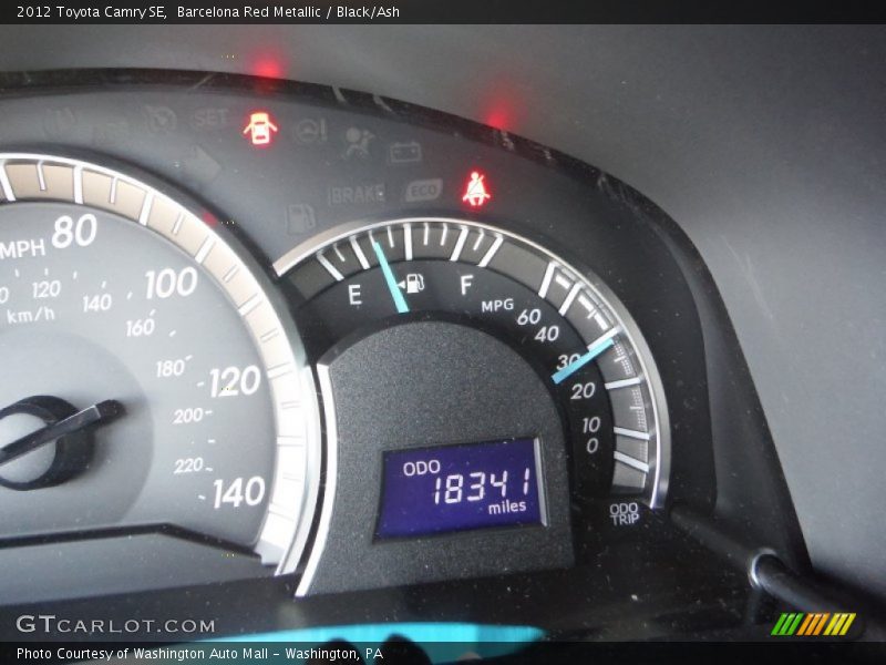 Barcelona Red Metallic / Black/Ash 2012 Toyota Camry SE