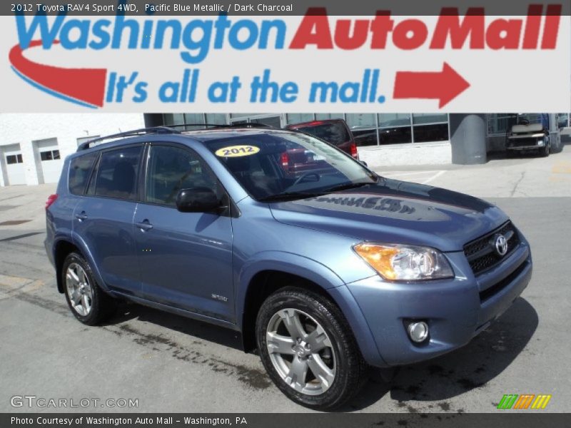 Pacific Blue Metallic / Dark Charcoal 2012 Toyota RAV4 Sport 4WD