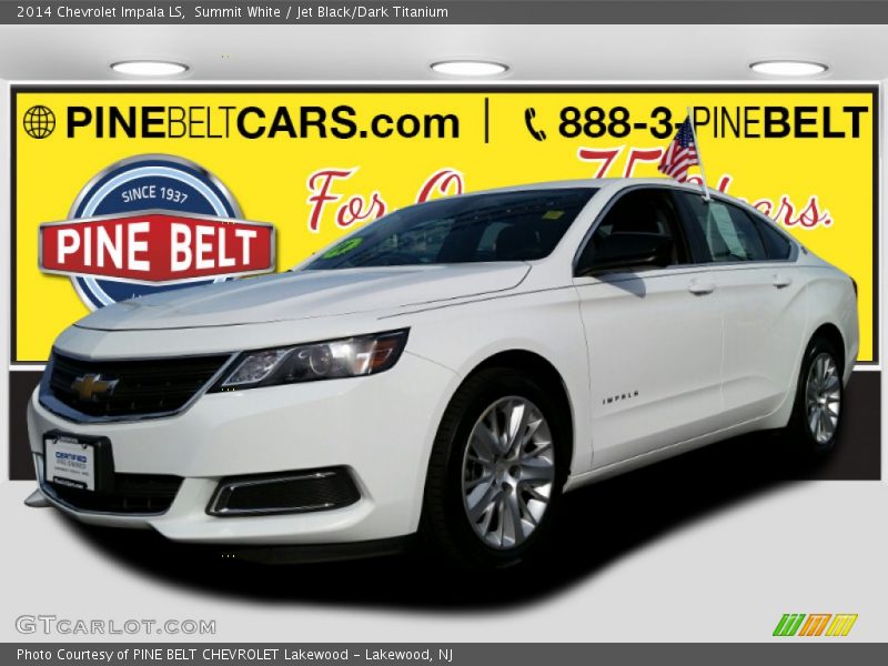 Summit White / Jet Black/Dark Titanium 2014 Chevrolet Impala LS