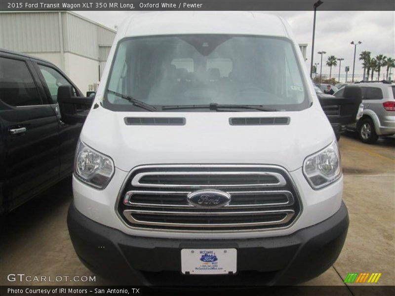 Oxford White / Pewter 2015 Ford Transit Wagon XLT 350 MR Long