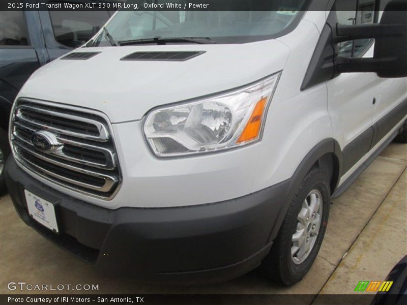 Oxford White / Pewter 2015 Ford Transit Wagon XLT 350 MR Long