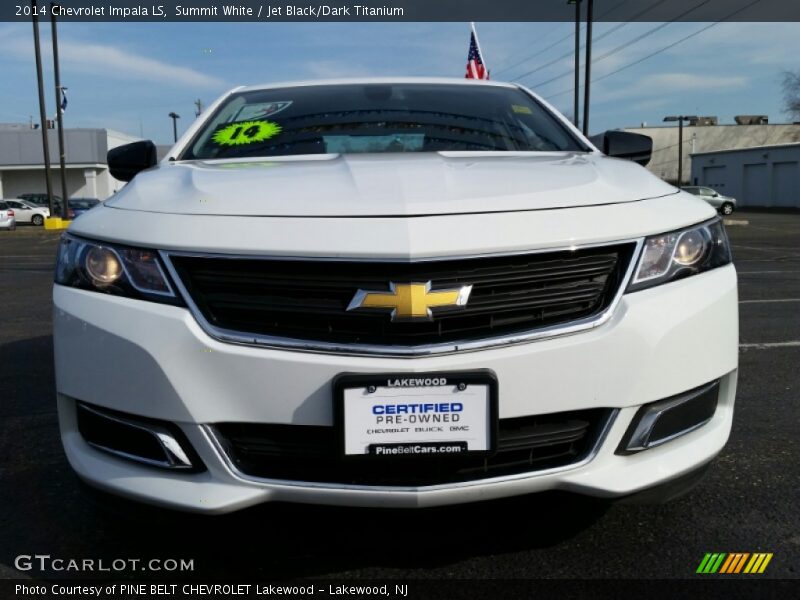 Summit White / Jet Black/Dark Titanium 2014 Chevrolet Impala LS