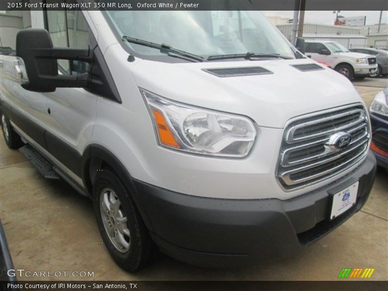 Oxford White / Pewter 2015 Ford Transit Wagon XLT 350 MR Long