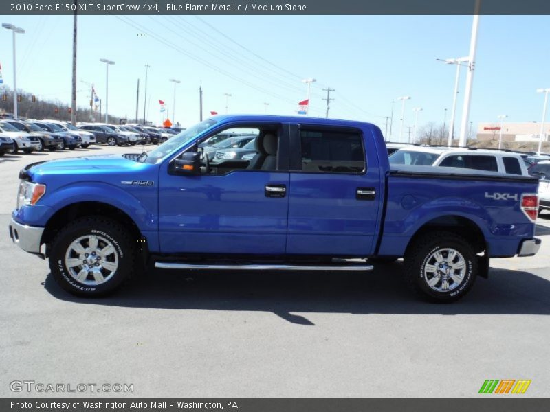 Blue Flame Metallic / Medium Stone 2010 Ford F150 XLT SuperCrew 4x4