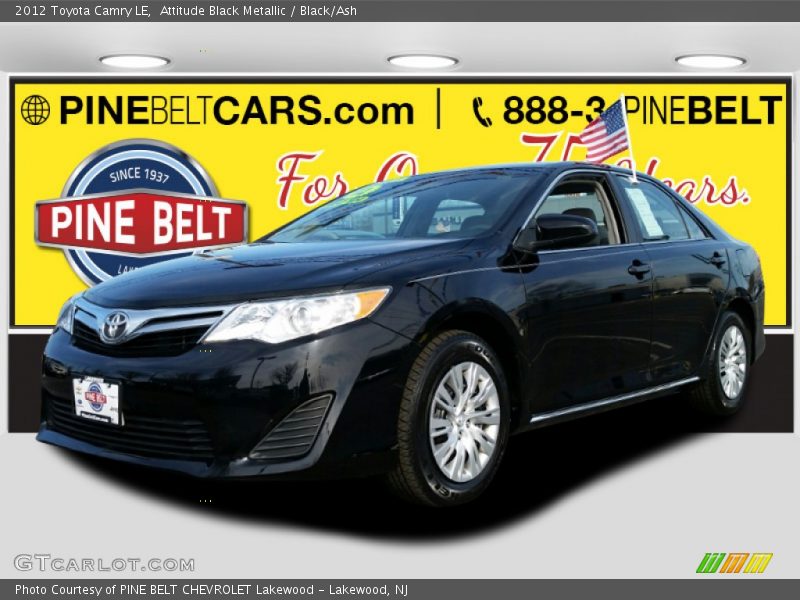 Attitude Black Metallic / Black/Ash 2012 Toyota Camry LE