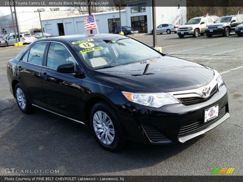 Attitude Black Metallic / Black/Ash 2012 Toyota Camry LE