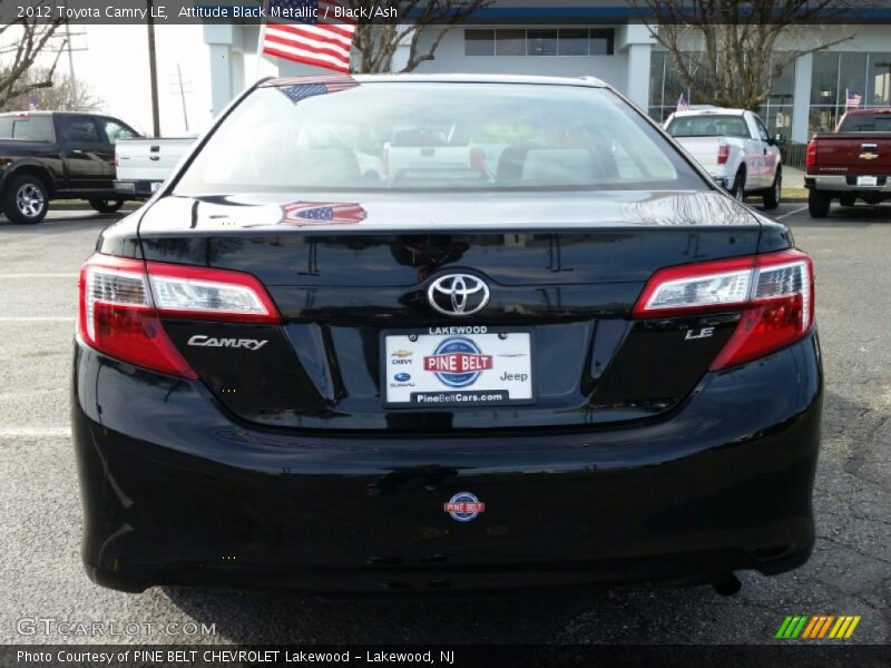 Attitude Black Metallic / Black/Ash 2012 Toyota Camry LE