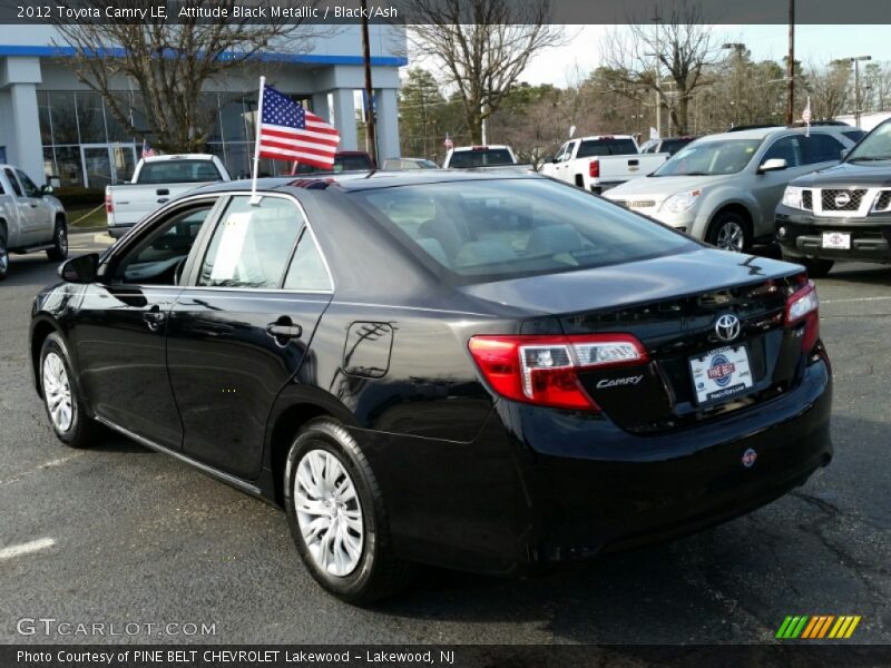 Attitude Black Metallic / Black/Ash 2012 Toyota Camry LE