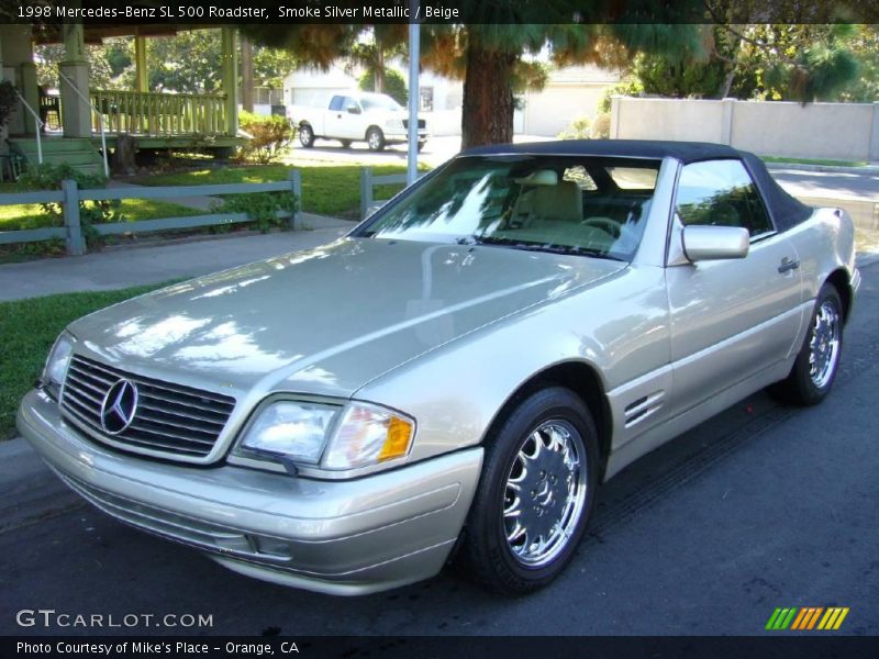 Smoke Silver Metallic / Beige 1998 Mercedes-Benz SL 500 Roadster