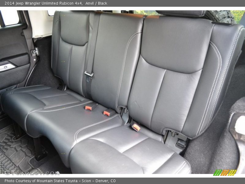 Rear Seat of 2014 Wrangler Unlimited Rubicon 4x4