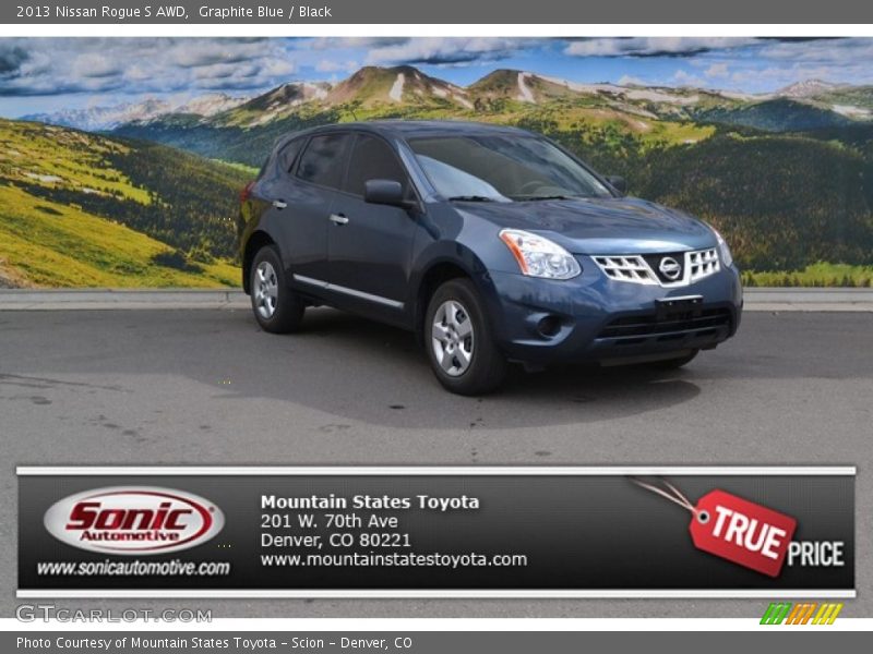 Graphite Blue / Black 2013 Nissan Rogue S AWD