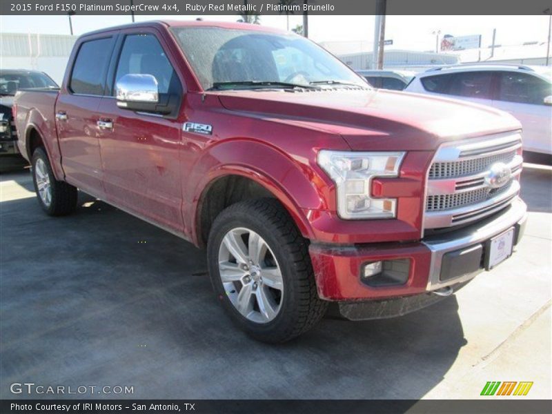 Ruby Red Metallic / Platinum Brunello 2015 Ford F150 Platinum SuperCrew 4x4