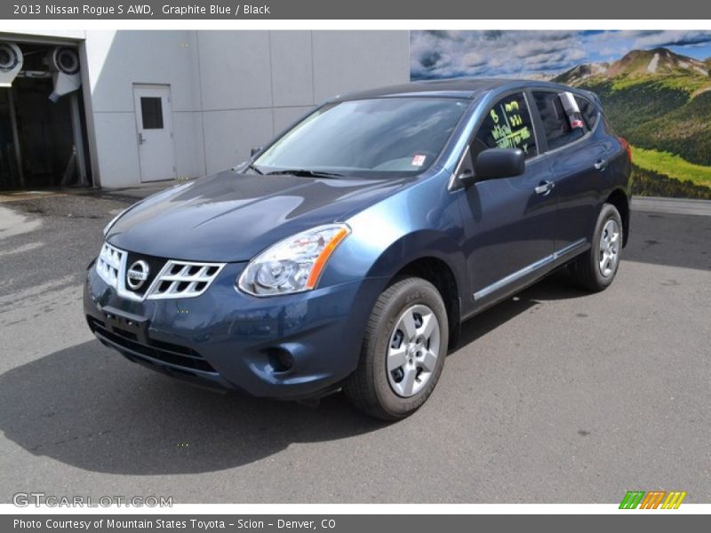 Graphite Blue / Black 2013 Nissan Rogue S AWD