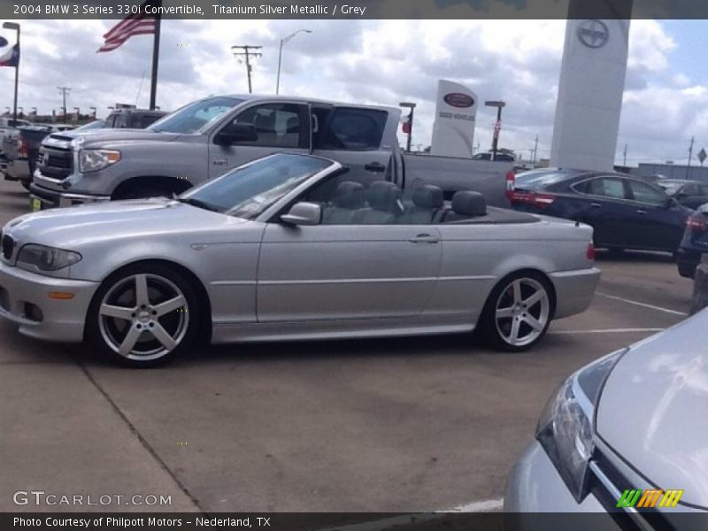 Titanium Silver Metallic / Grey 2004 BMW 3 Series 330i Convertible