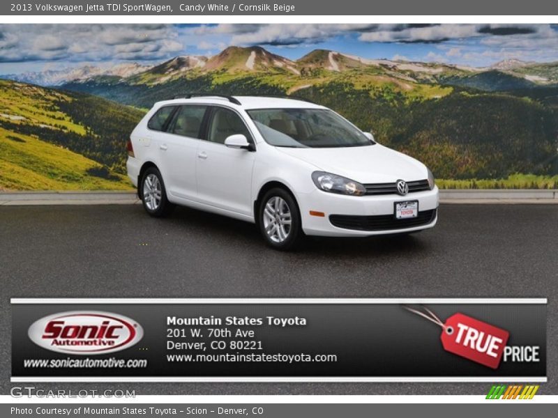 Candy White / Cornsilk Beige 2013 Volkswagen Jetta TDI SportWagen