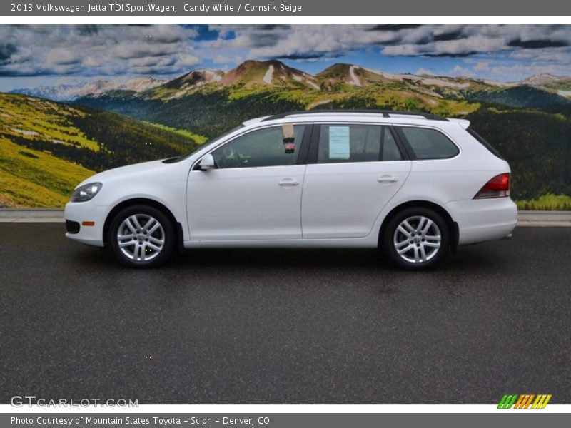 Candy White / Cornsilk Beige 2013 Volkswagen Jetta TDI SportWagen