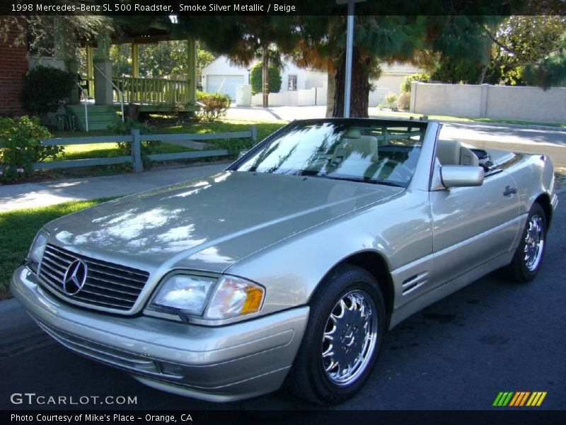 Smoke Silver Metallic / Beige 1998 Mercedes-Benz SL 500 Roadster