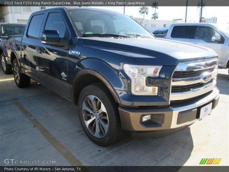 Blue Jeans Metallic / King Ranch Java/Mesa 2015 Ford F150 King Ranch SuperCrew