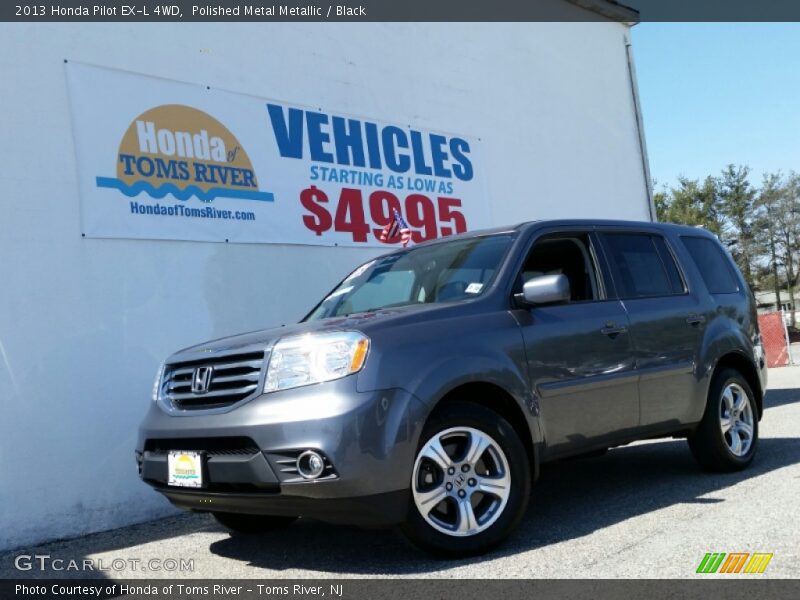 Polished Metal Metallic / Black 2013 Honda Pilot EX-L 4WD