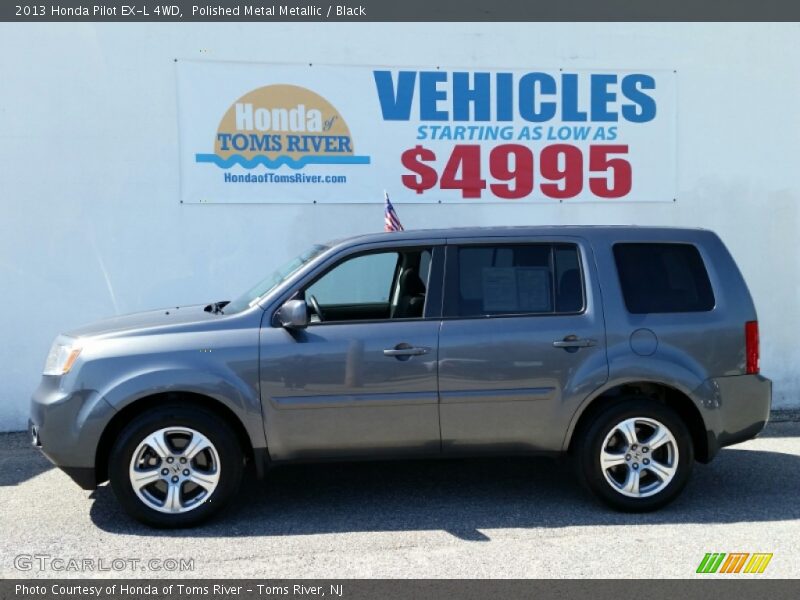 Polished Metal Metallic / Black 2013 Honda Pilot EX-L 4WD