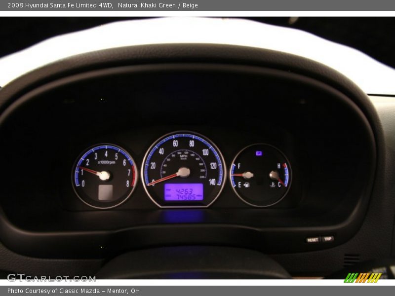 Natural Khaki Green / Beige 2008 Hyundai Santa Fe Limited 4WD