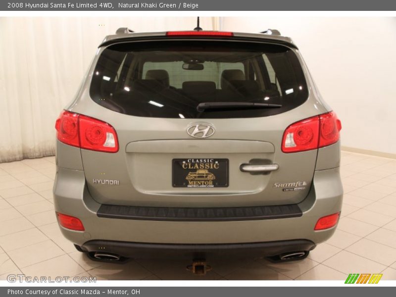 Natural Khaki Green / Beige 2008 Hyundai Santa Fe Limited 4WD