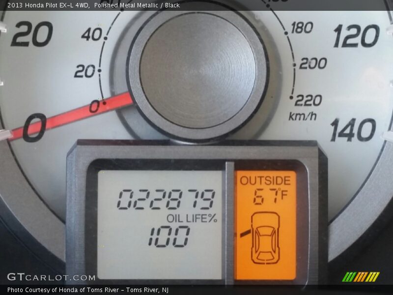 Polished Metal Metallic / Black 2013 Honda Pilot EX-L 4WD