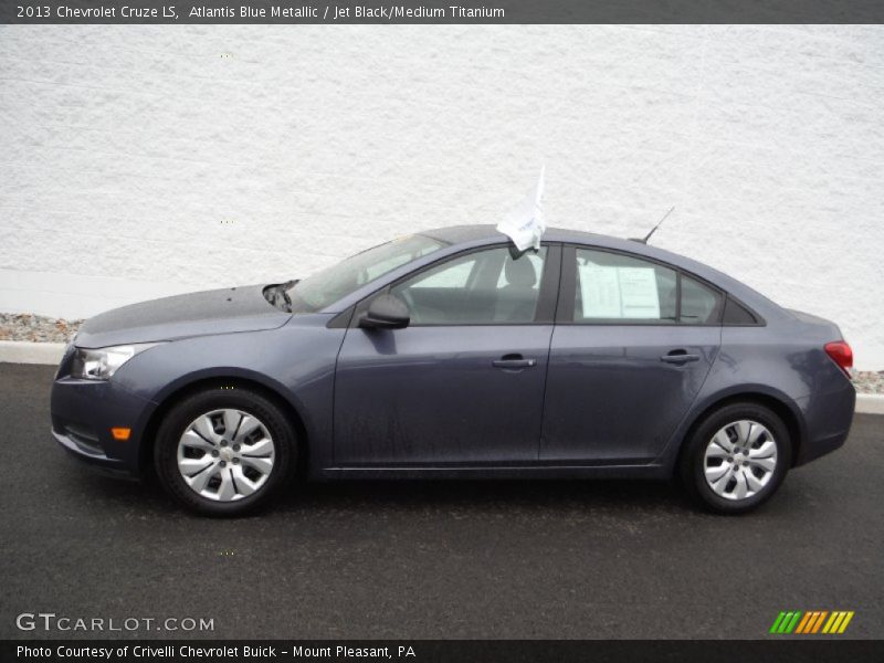 Atlantis Blue Metallic / Jet Black/Medium Titanium 2013 Chevrolet Cruze LS