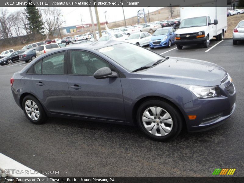 Atlantis Blue Metallic / Jet Black/Medium Titanium 2013 Chevrolet Cruze LS