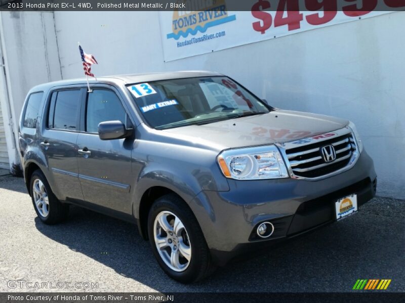 Polished Metal Metallic / Black 2013 Honda Pilot EX-L 4WD