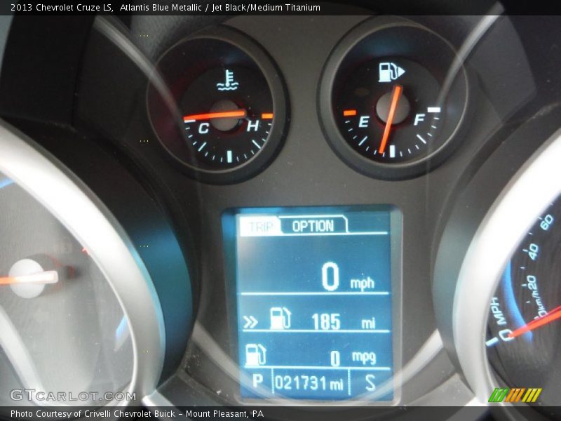 Atlantis Blue Metallic / Jet Black/Medium Titanium 2013 Chevrolet Cruze LS