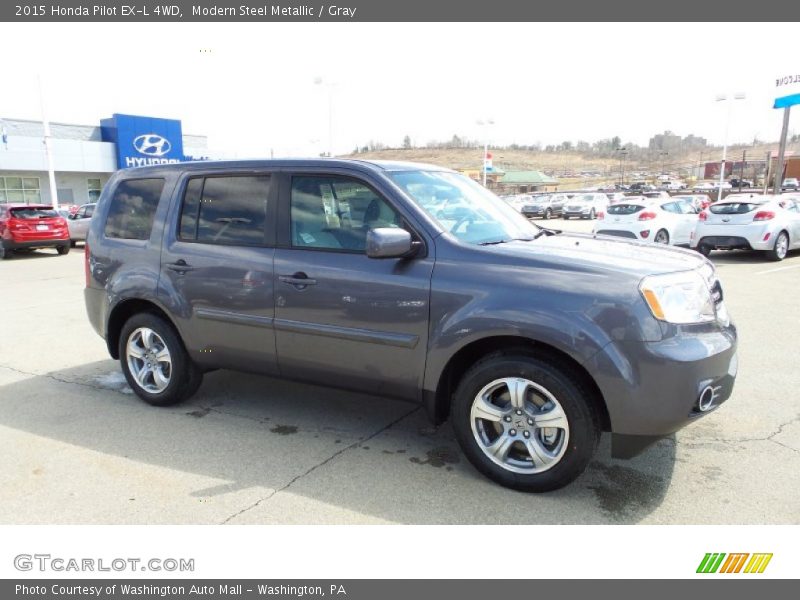 Modern Steel Metallic / Gray 2015 Honda Pilot EX-L 4WD