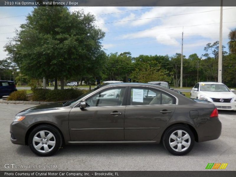 Metal Bronze / Beige 2010 Kia Optima LX