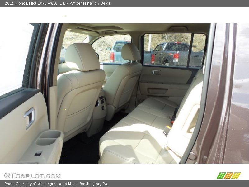 Dark Amber Metallic / Beige 2015 Honda Pilot EX-L 4WD