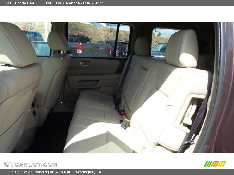 Dark Amber Metallic / Beige 2015 Honda Pilot EX-L 4WD