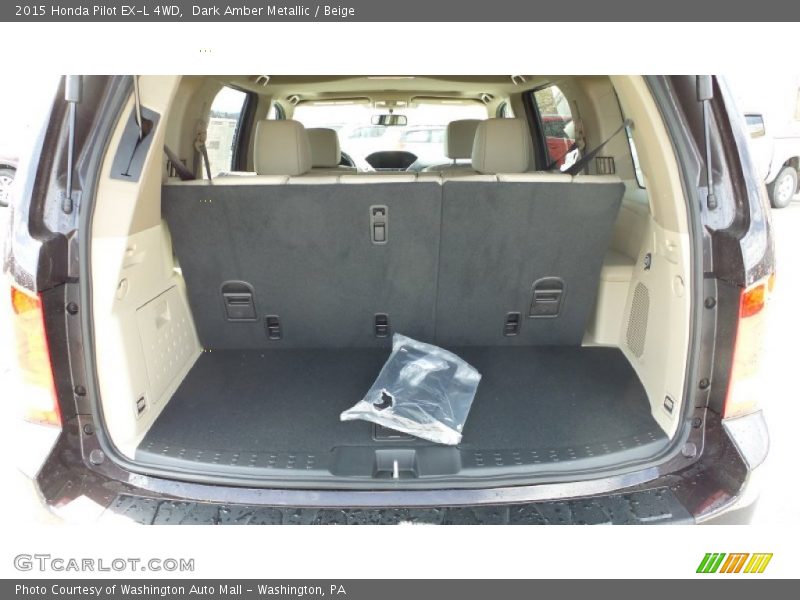 Dark Amber Metallic / Beige 2015 Honda Pilot EX-L 4WD