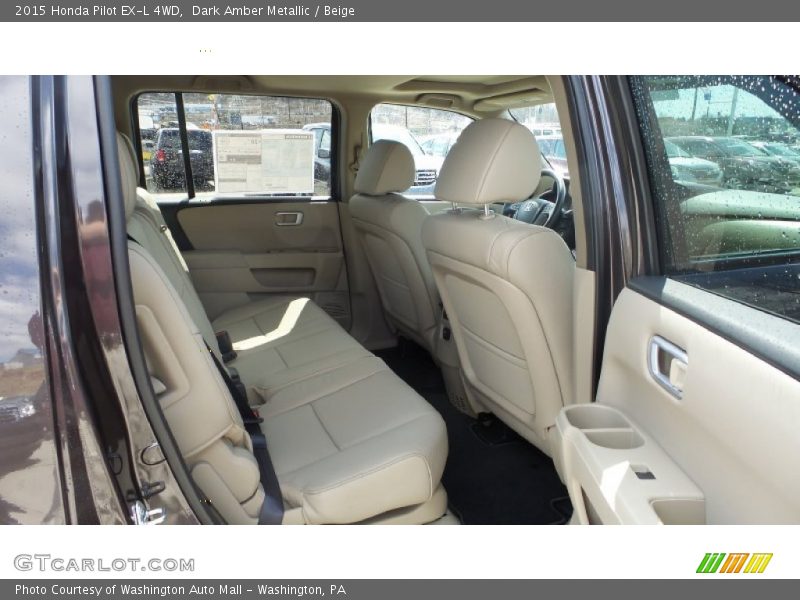 Dark Amber Metallic / Beige 2015 Honda Pilot EX-L 4WD