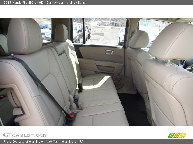 Dark Amber Metallic / Beige 2015 Honda Pilot EX-L 4WD