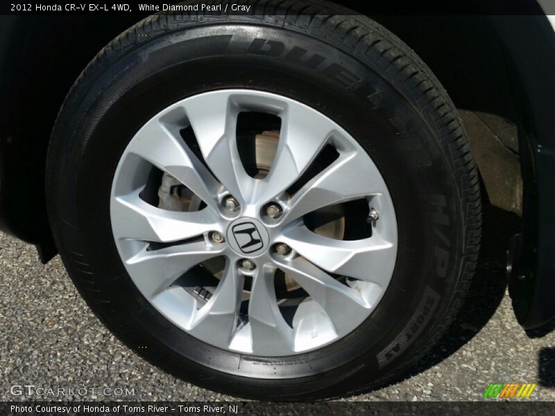 White Diamond Pearl / Gray 2012 Honda CR-V EX-L 4WD