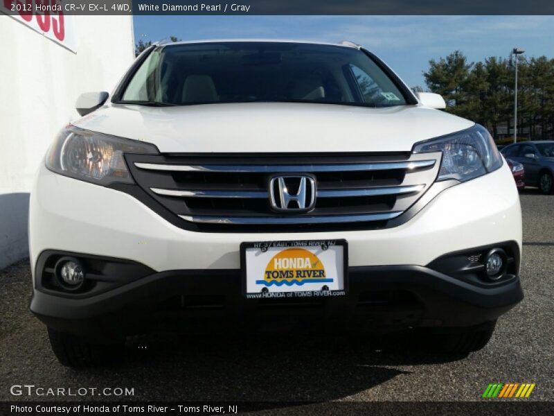 White Diamond Pearl / Gray 2012 Honda CR-V EX-L 4WD