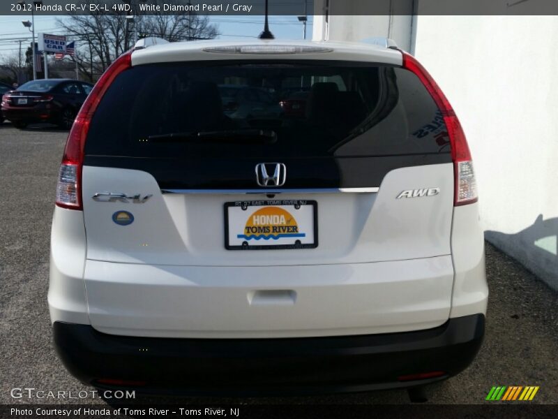 White Diamond Pearl / Gray 2012 Honda CR-V EX-L 4WD