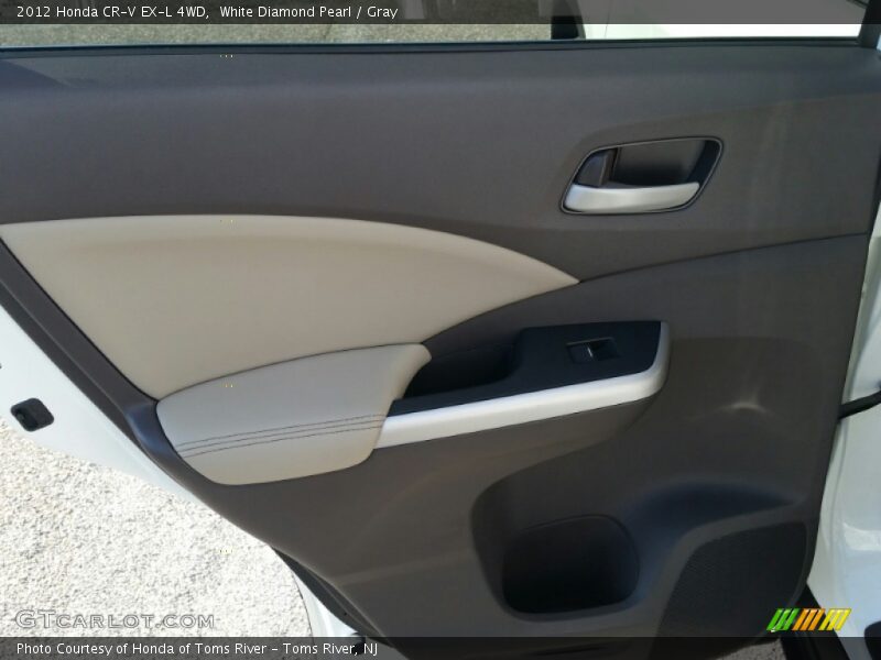 White Diamond Pearl / Gray 2012 Honda CR-V EX-L 4WD
