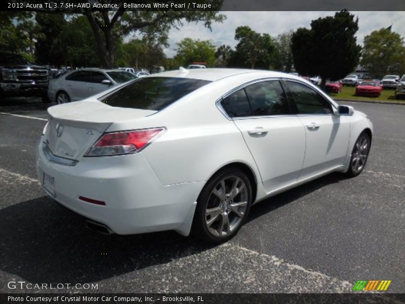 Bellanova White Pearl / Taupe 2012 Acura TL 3.7 SH-AWD Advance